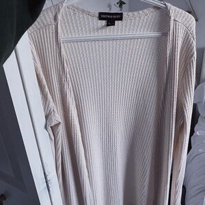 Beige slim fit cardigan